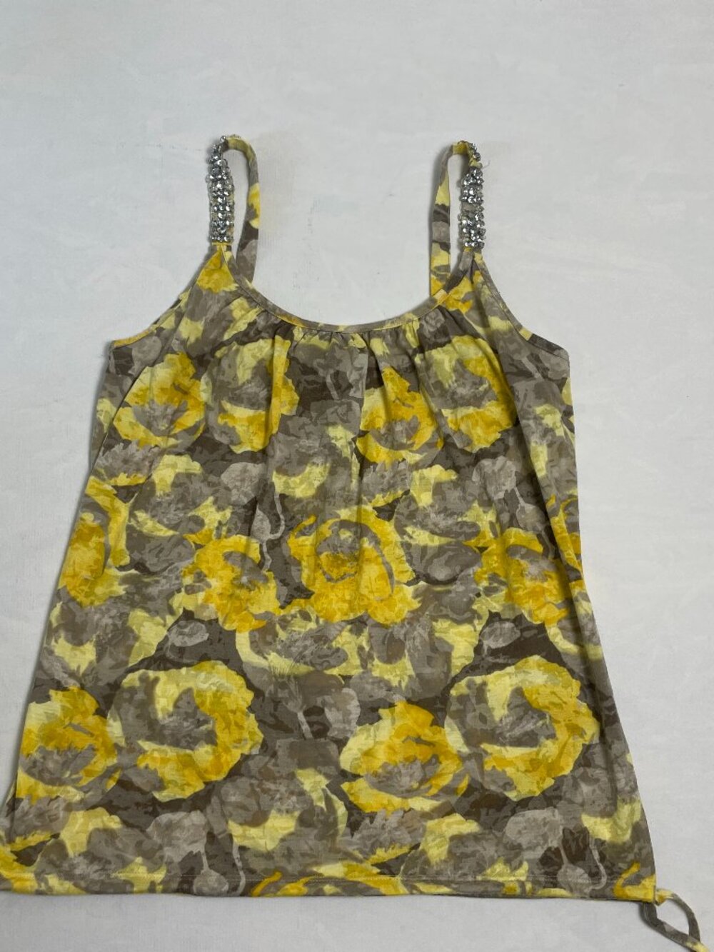 INC Secret Garden Sleeveless Top with embellishments Size Medium
